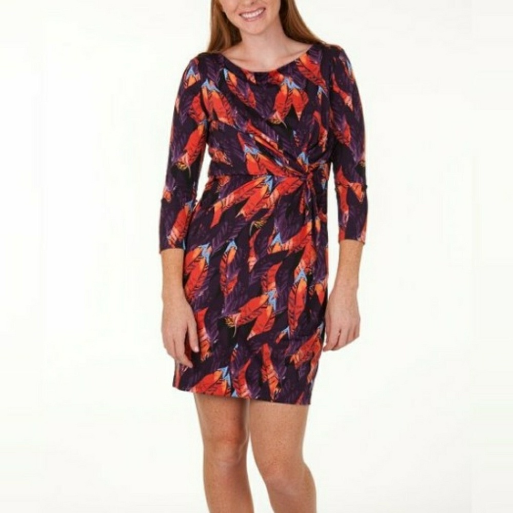 TRACY NEGOSHIAN Marilyn Multi feather dress